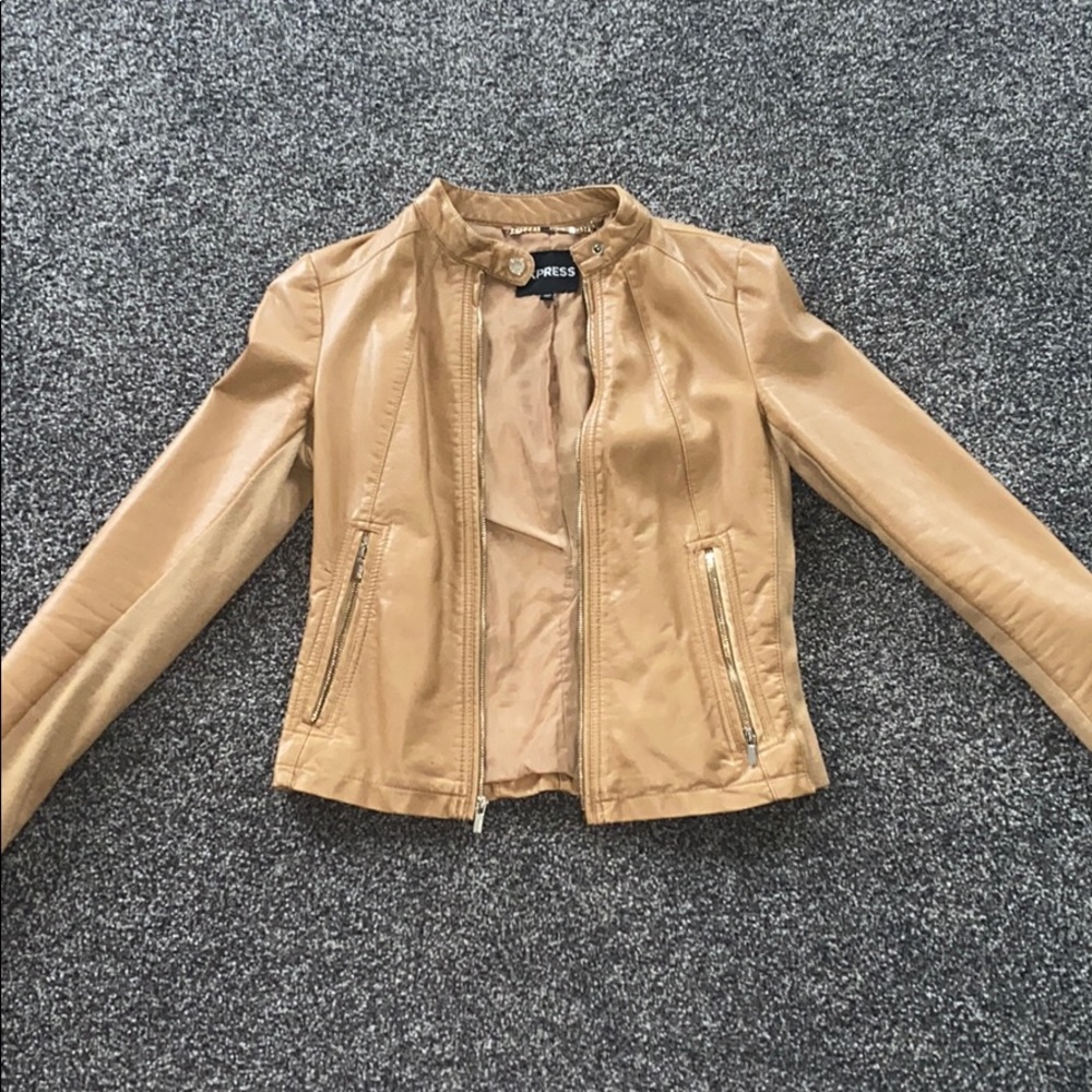 Express tan/brown leather jacket